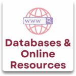 Text description: databases and online resources.
